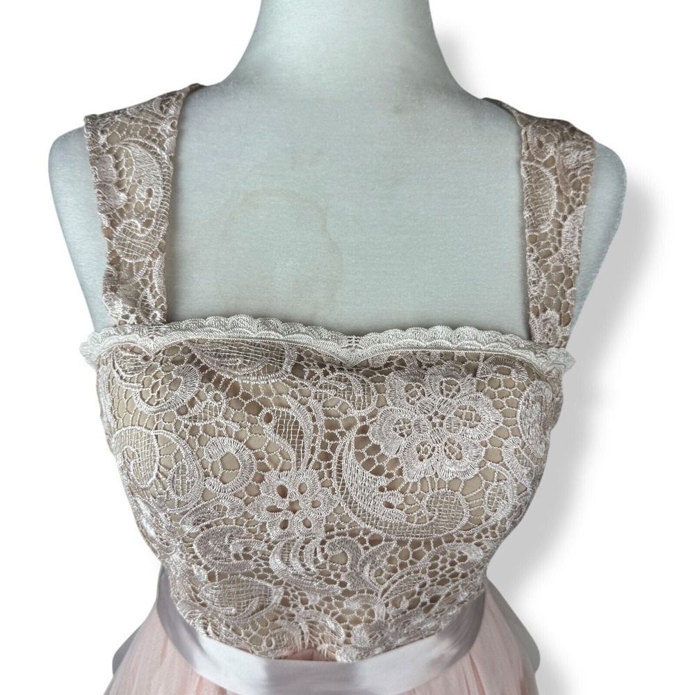 Teeze‎ Me Party Dress Womens Size 7 Pink Lace Ballet Angel Coquette Fairy Glam - Picture 5 of 12